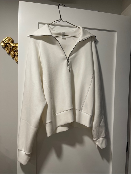 SPANX Sweaters - SPANX Cream Half-Zip Funnel Neck Sweatshirt